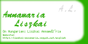 annamaria liszkai business card